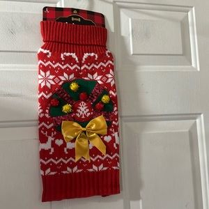WOOF PET APPAREL PET CHRISTMAS/HOLIDAY SWEATER: NEW WITH TAGS: SIZE SMALL